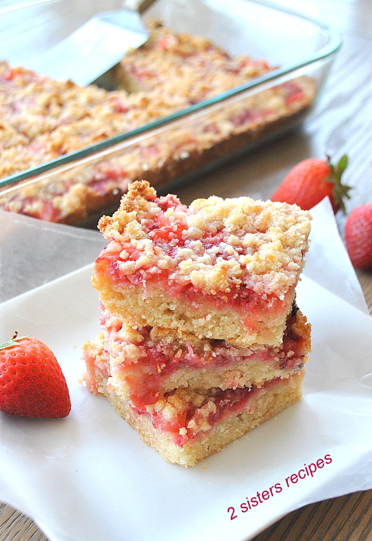 Strawberry Pineapple Crumble Bars by 2sistersrecipes.com