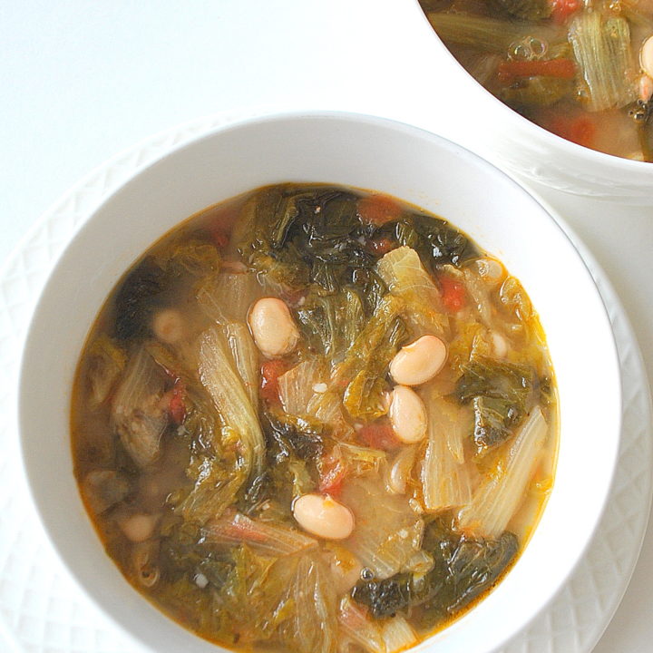 Tuscan Escarole and Beans Soup by 2sistersrecipes.com