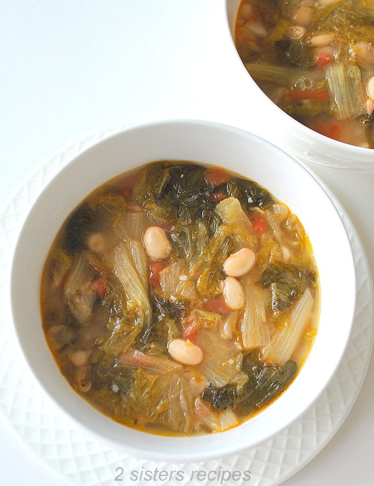 Tuscan Escarole and Beans Soup by 2sistersrecipes.com