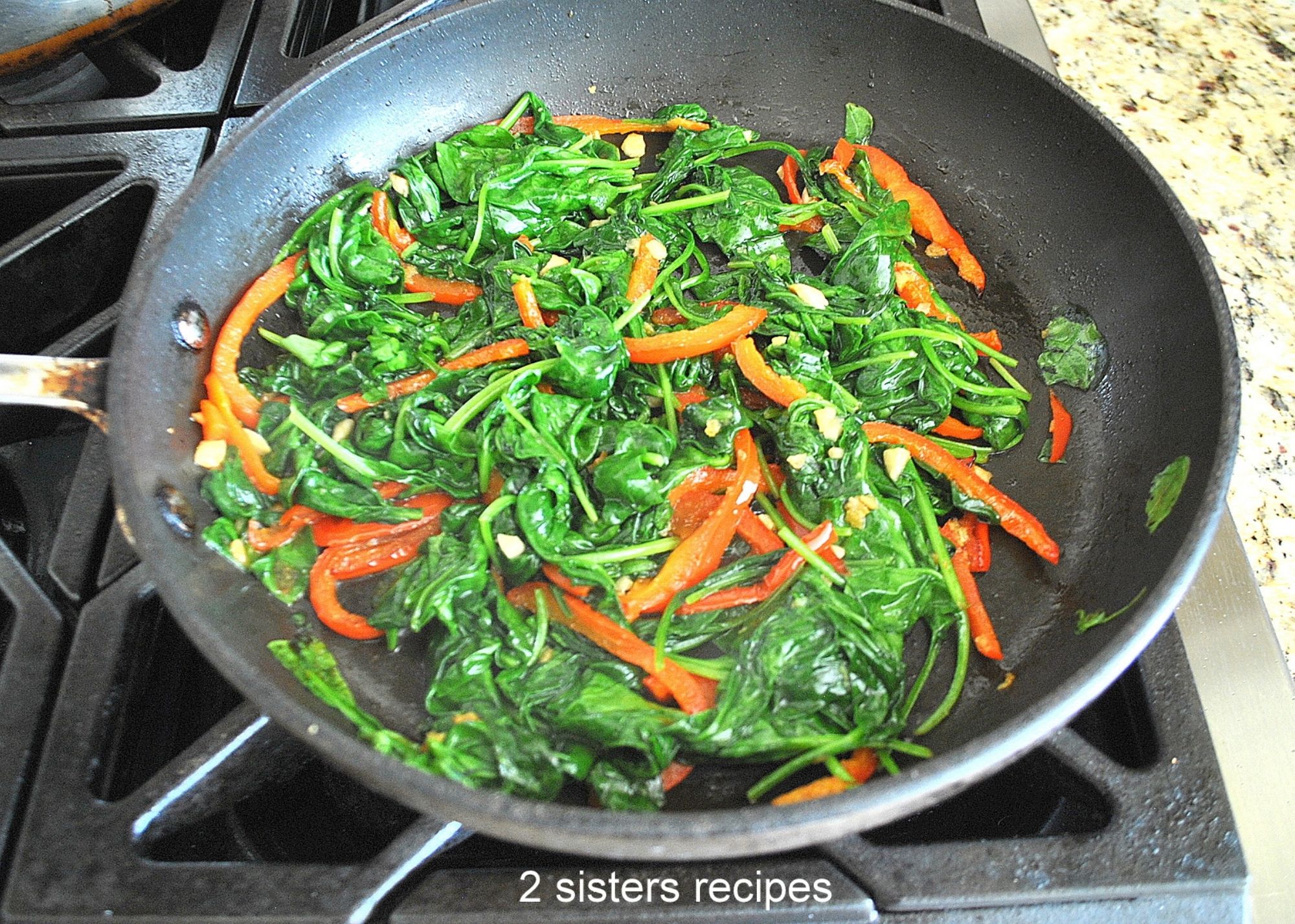 Sauteed Spinach with GarlicGinger & Pepper 2 Sisters Recipes by Anna