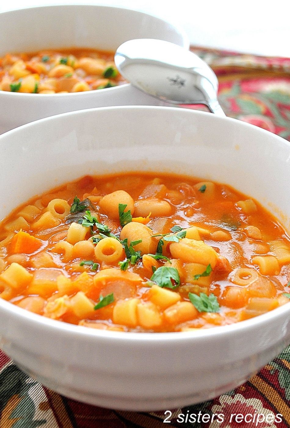 Easy Pasta Fagioli Soup 2 Sisters Recipes by Anna and Liz