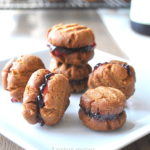 little bite-sized Sandwich Cookies on a plate.