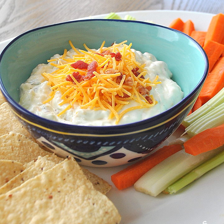 Everything Baked Potato Dip by 2sistersrecipes.com