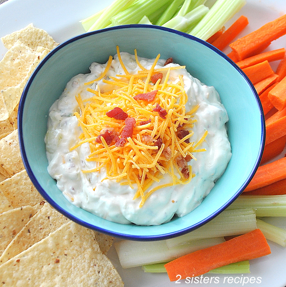 Everything Baked Potato Dip by 2sistersrecipes.com