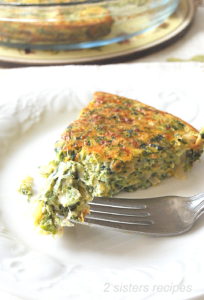 Crustless Spinach and Cheese Quiche - 2 Sisters Recipes by Anna and Liz