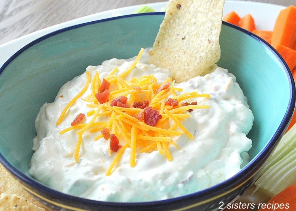 Everything Baked Potato Dip by 2sistersrecipes.com 