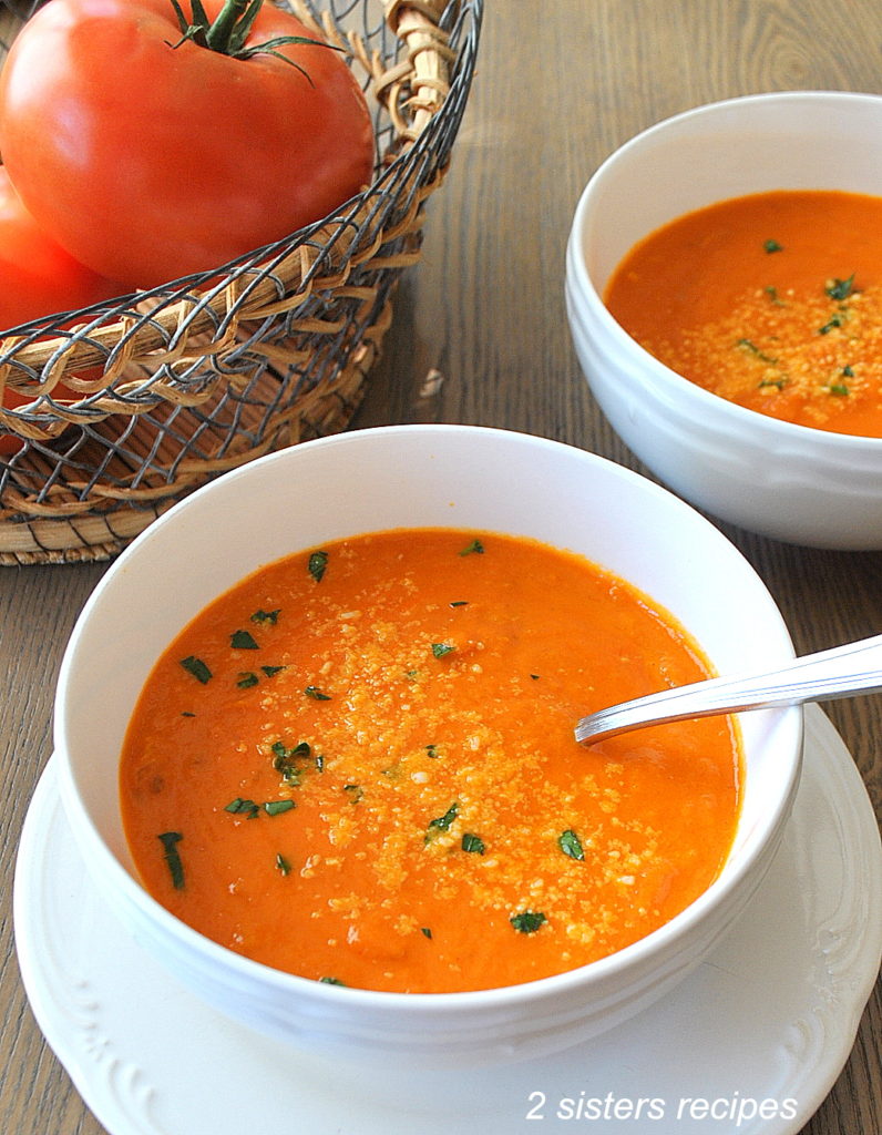 Tomato and Saffron Bisque by 2sistersrecipes.com 