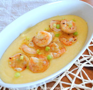 Shrimp Over Creamy Polenta – Italian Style!