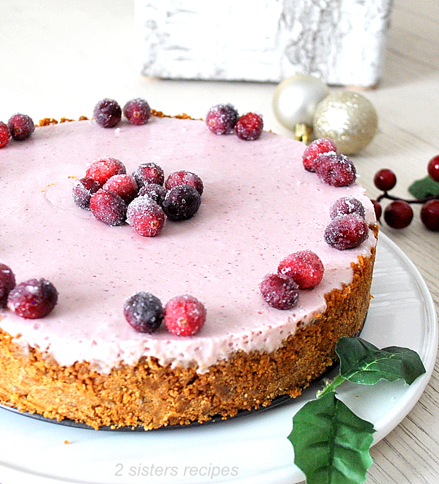 Our Favorite Thanksgiving Desserts is Holiday Cranberry Cheesecake by 2sistersrecipes.com