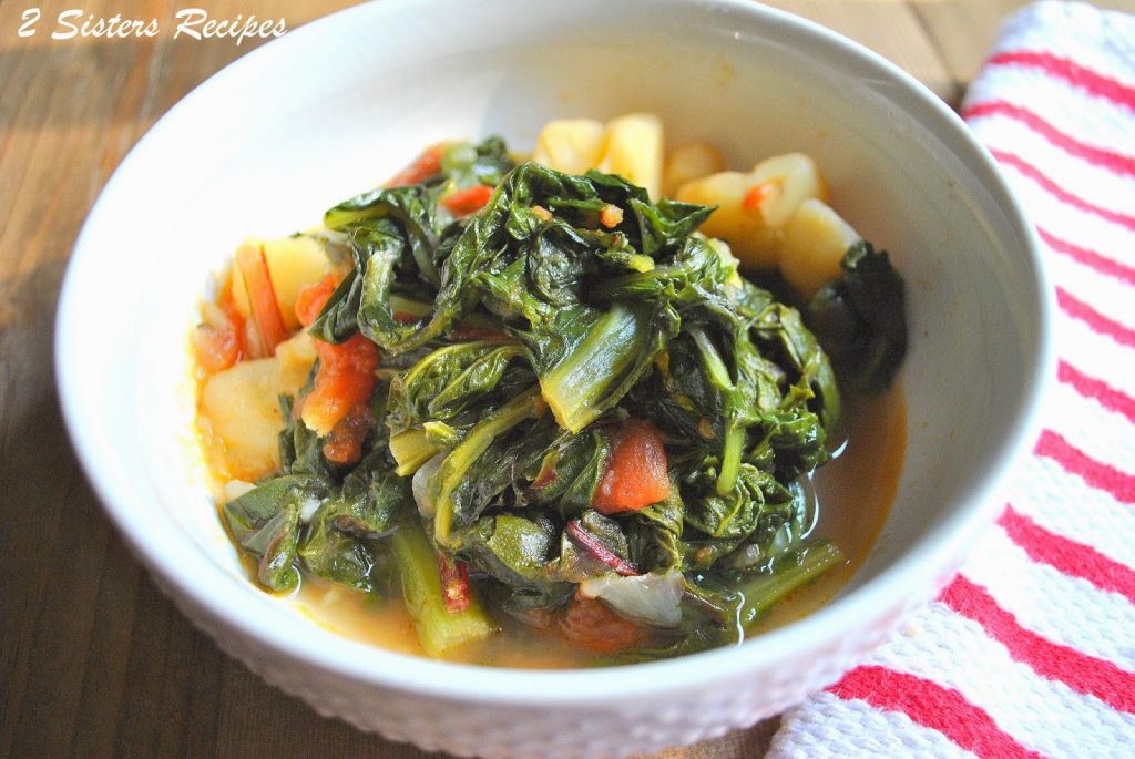 A bowl of Dad's favorite Vegetarian Italian Stew. 