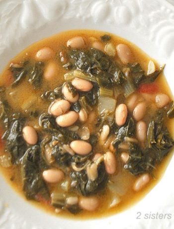 Tuscan Swiss Chard and Beans Soup by 2sistersrecipes.com