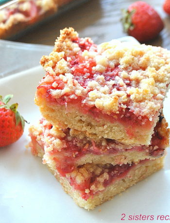 Strawberry Pineapple Crumble Bars by 2sistersrecipes.com
