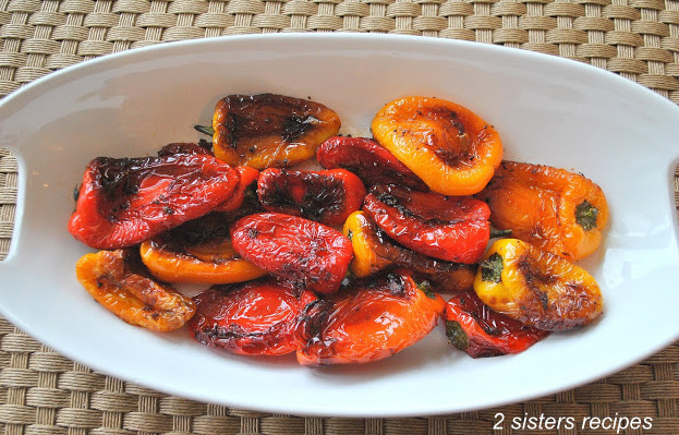 Mini Peppers Sautéed with Garlic - 2 Sisters Recipes by Anna and Liz