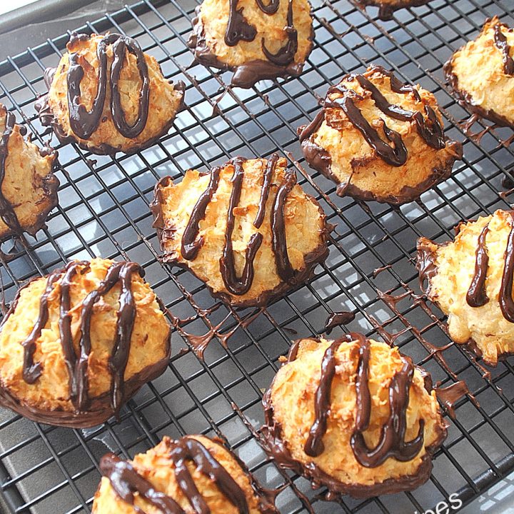 Easy Coconut Orange Macaroons by 2sistersrecipes.com