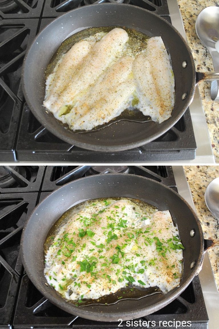 Flounder Fillets in Lemon Sauce 2 Sisters Recipes by Anna and Liz