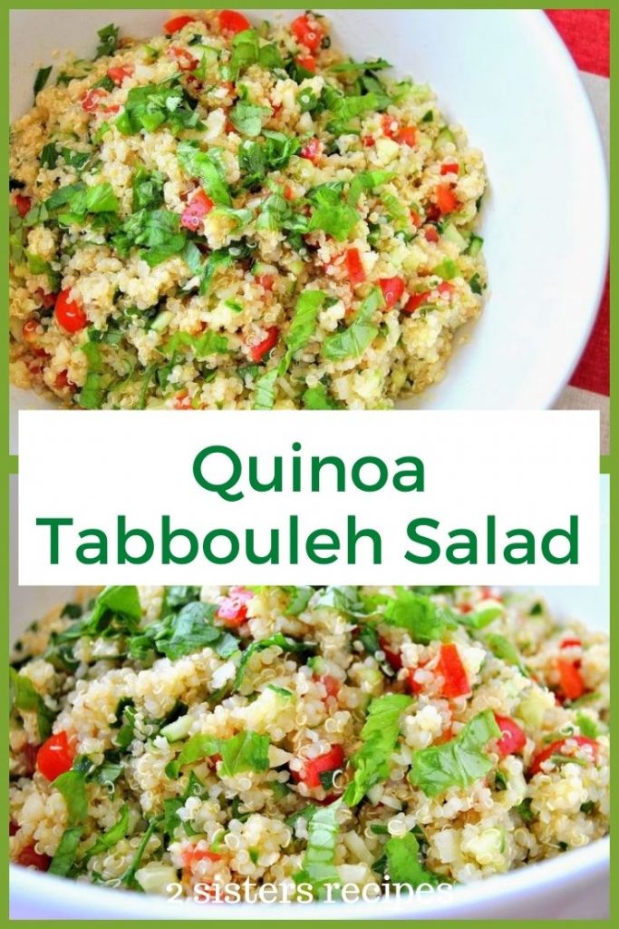 Quinoa Tabbouleh Salad by 2sistersrecipes.com