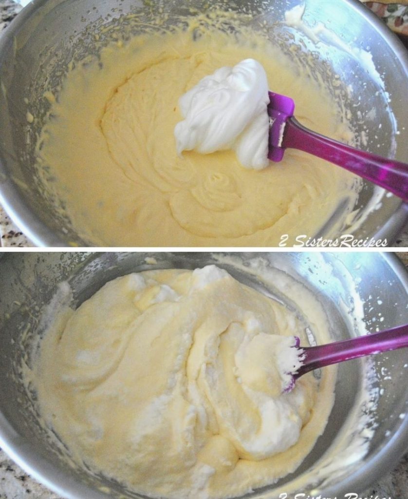 Making the cream mixture for tiramisu dessert. by 2sistersrecipes.com 