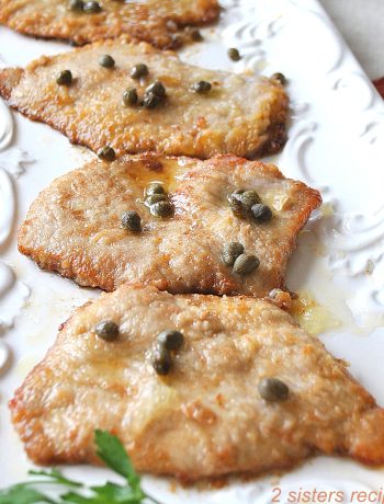 Veal Piccata with Lemon and Capers by 2sistersrecipes.com