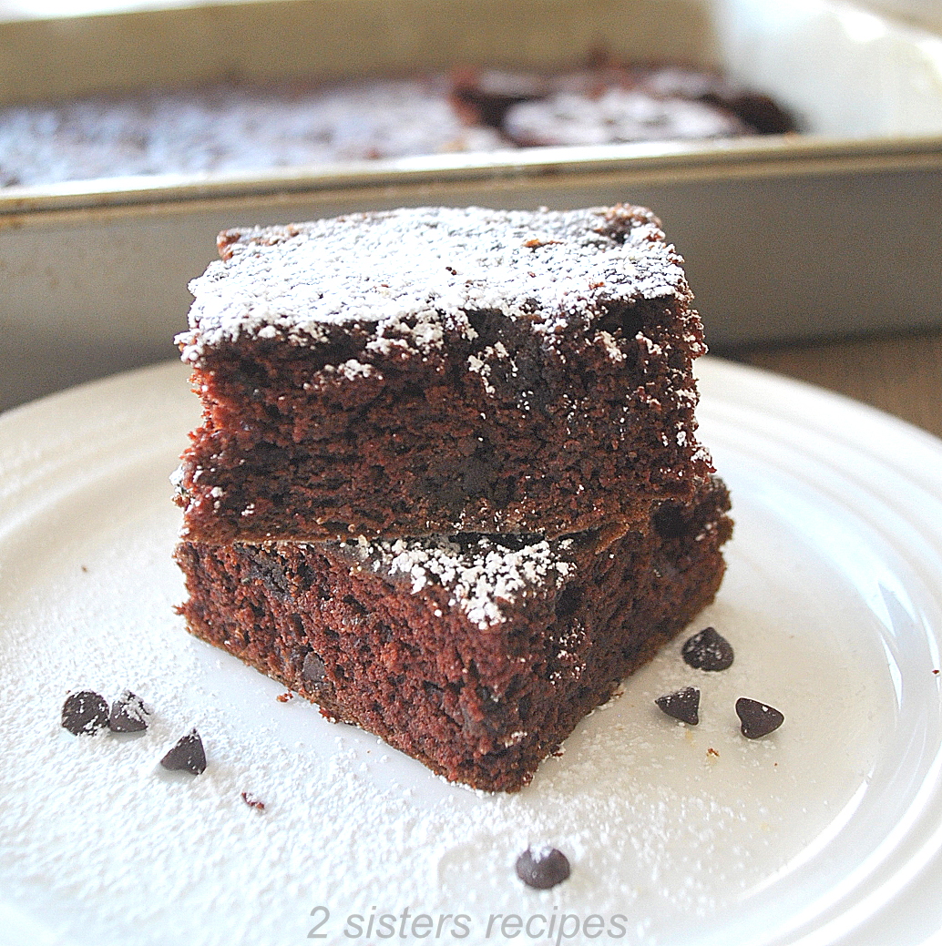 Best Chocolate Zucchini Brownies by 2sistersrecipes.com