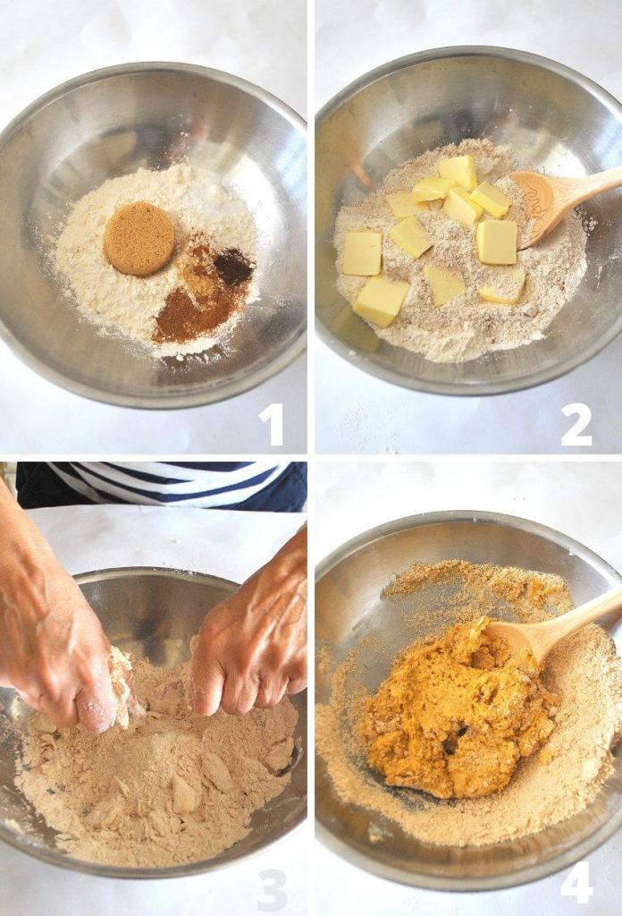 steps to mixing the scones dough. by 2sistersrecipes.com