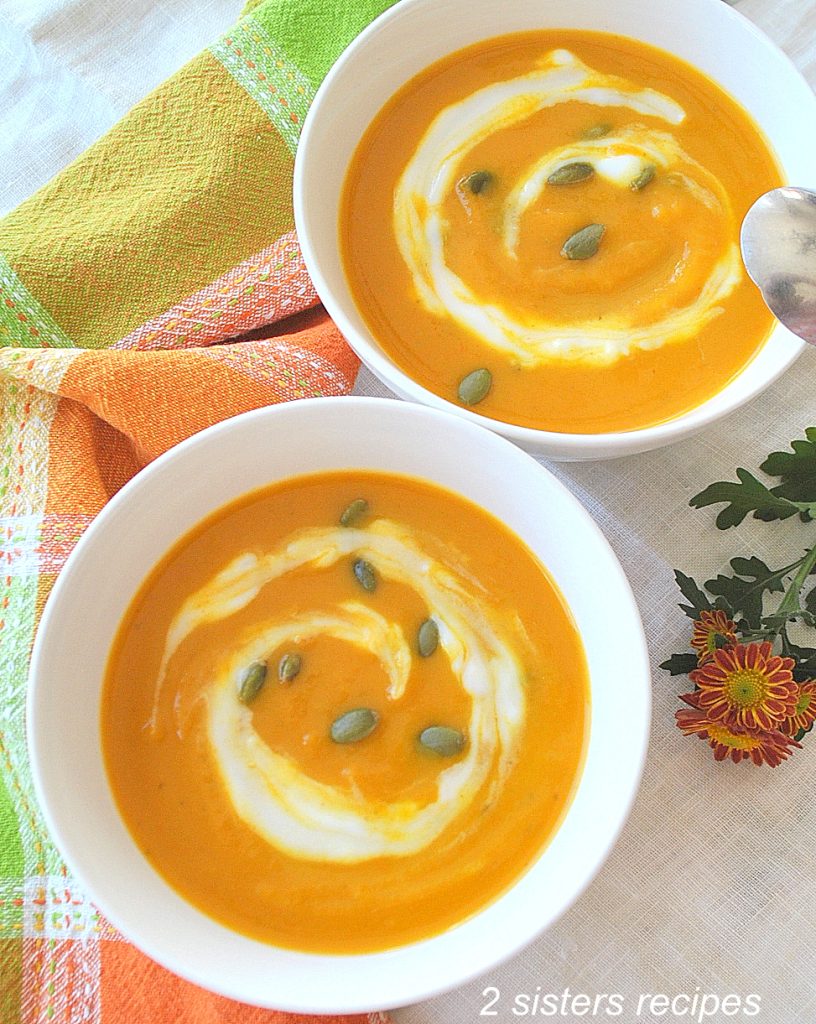 Healthy Autumn Squash Soup by 2sistersrecipes.com