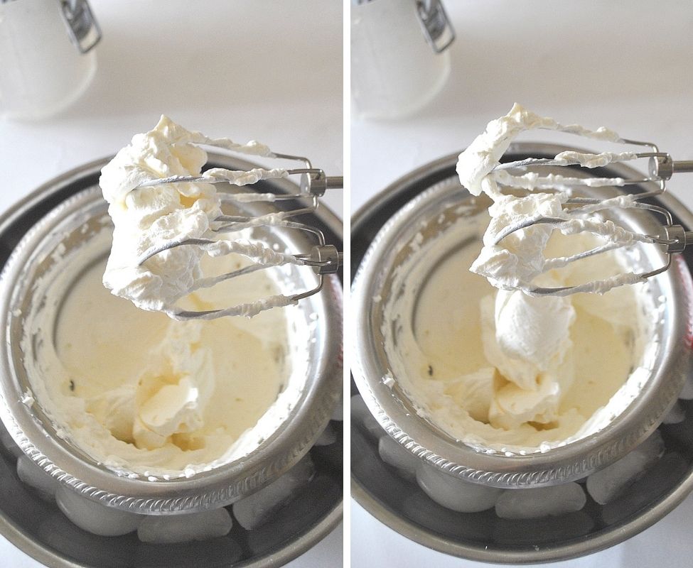 Whipping cream in two photos by 2sistersrecipes.com
