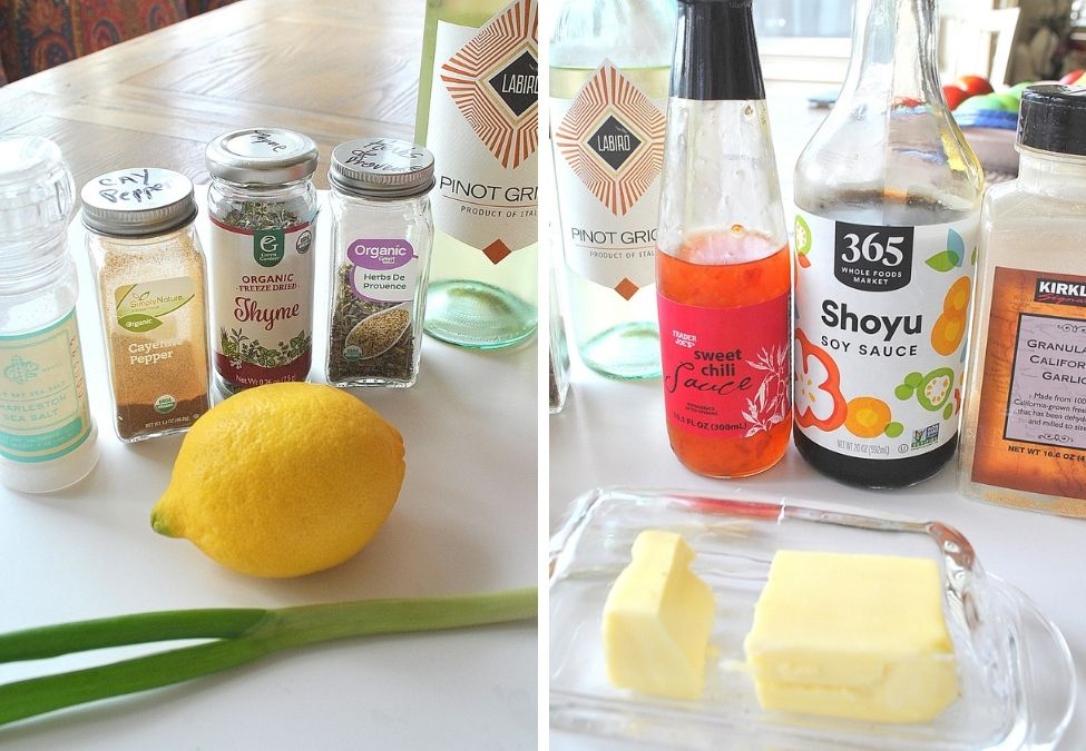 two photos with ingredients on the table. by 2sistersrecipes.com
