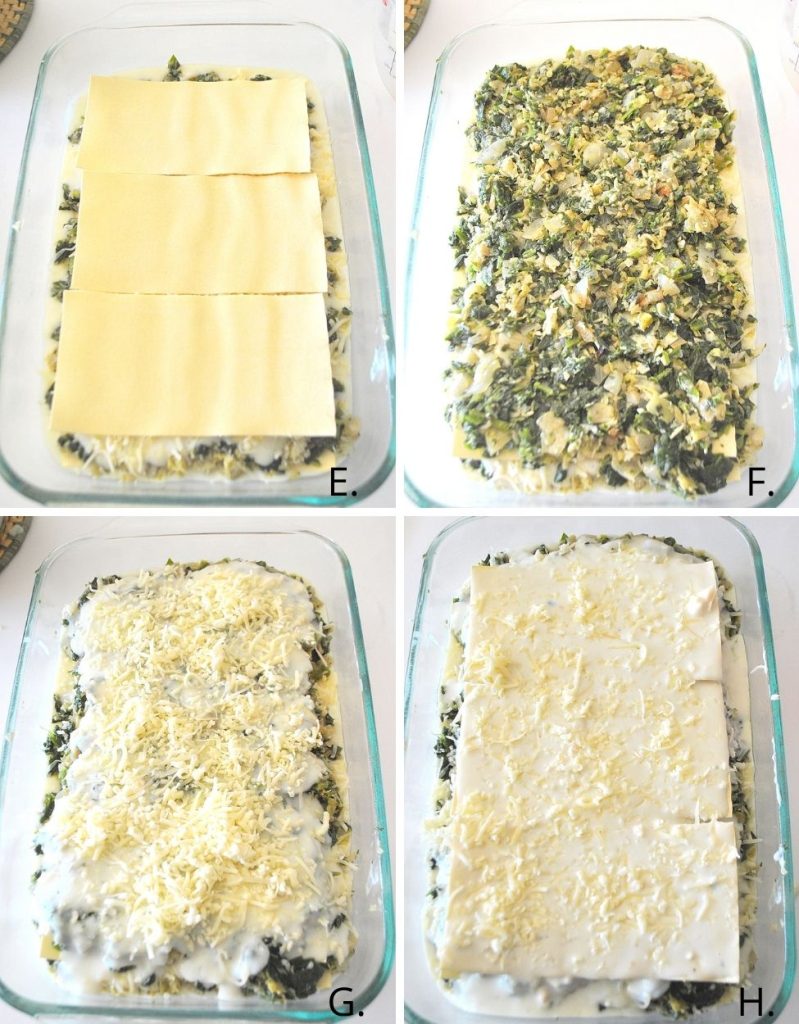 repeating the steps to make the lasagna. by 2sistersrecipes.com