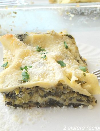 Spinach and Artichoke Lasagna by 2sistersrecipes.com