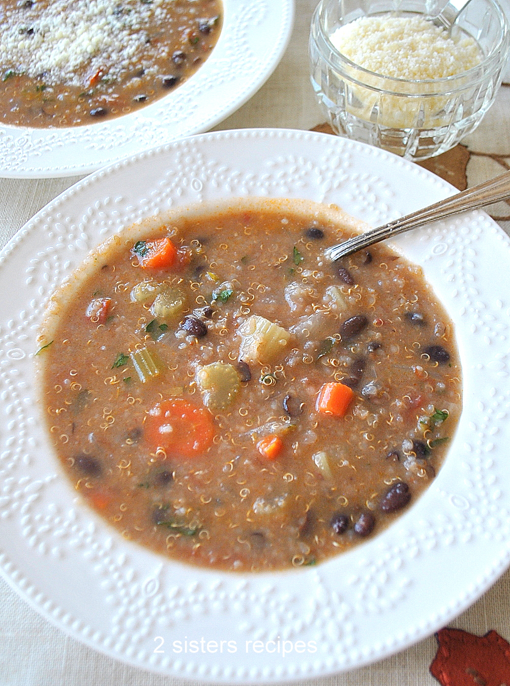 Black Bean and Quinoa Soup 2 Sisters Recipes by Anna and Liz