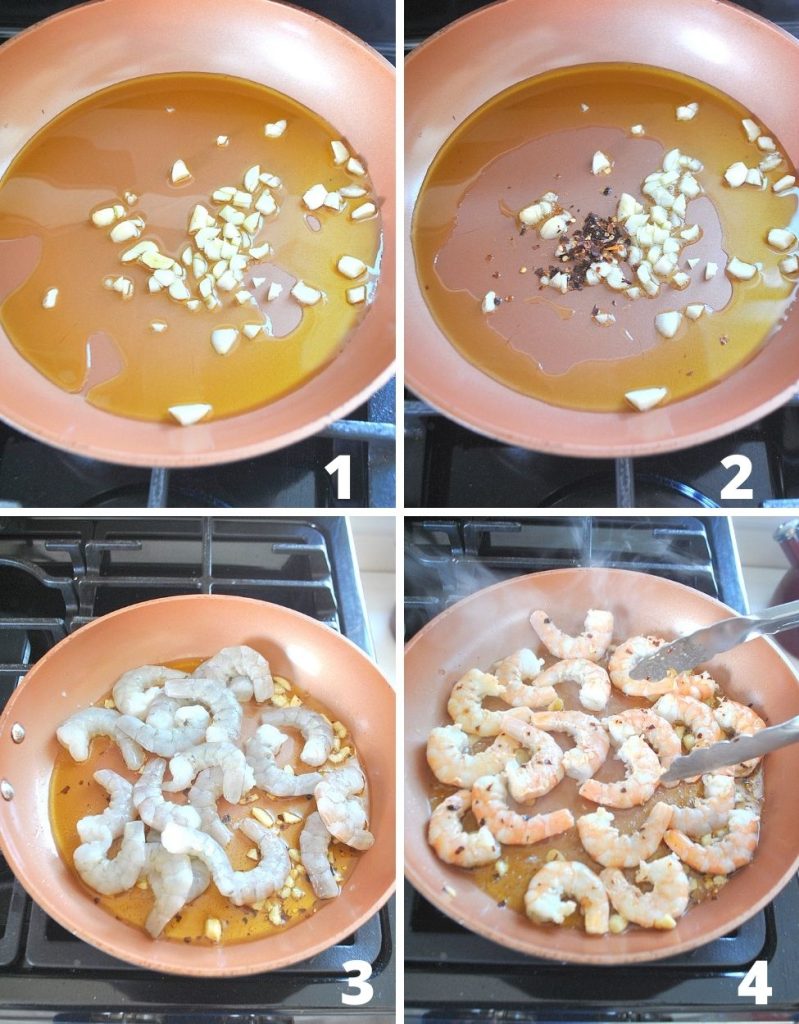 4 steps to cooking shrimp in skillet. by 2sistersrecipes.com