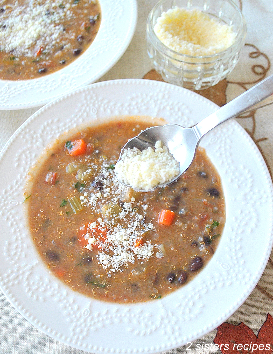 Black Bean and Quinoa Soup 2 Sisters Recipes by Anna and Liz