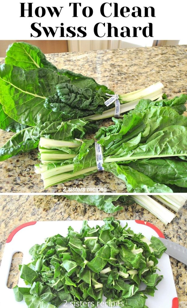 How to Clean Swiss Chard by 2sistersrecipes.com