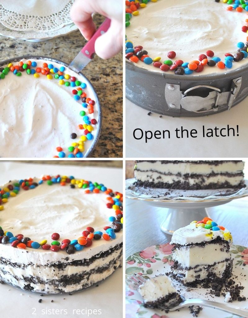 Steps on how to serve the cake. by 2sistersrecipes.com