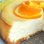 A close up photo of the inside of the cheesecake. by 2sistersrecipes.com