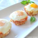 Baked Hash Brown Egg Nests by 2sistersrecipes.com