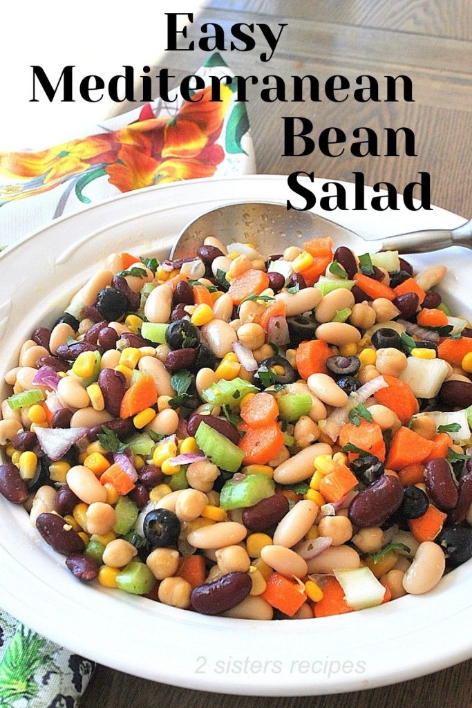 Easy Mediterranean Bean Salad by 2sistersrecipes.com
