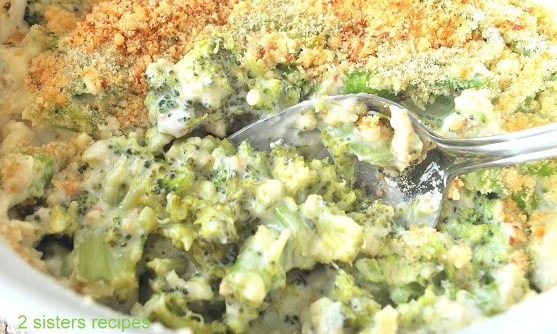 A spoonful of creamy broccoli . by 2sistersrecipes.com