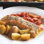 Sheet Pan Salmon with Vegetables by 2sistersrecipes.com