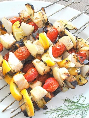 Grilled Swordfish Kabobs by 2sistersrecipes.com