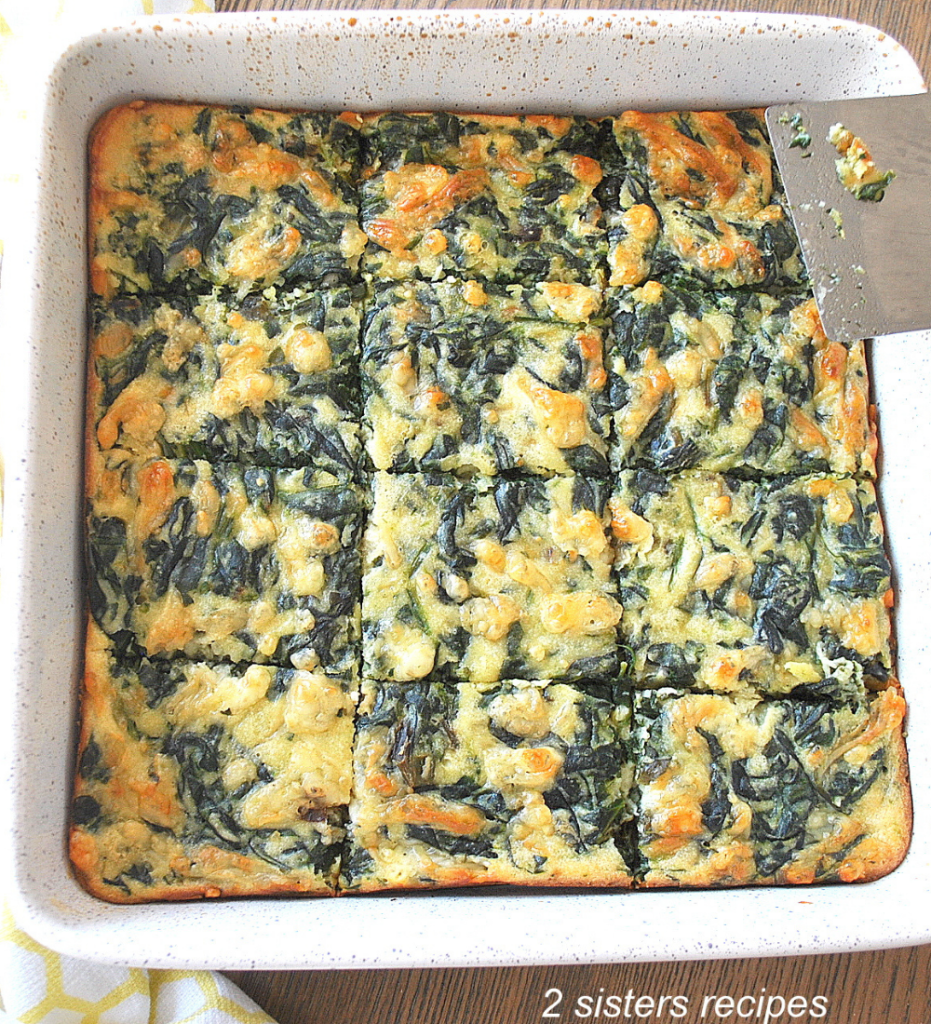Spinach and Cheese Squares by 2sistersrecipes.com