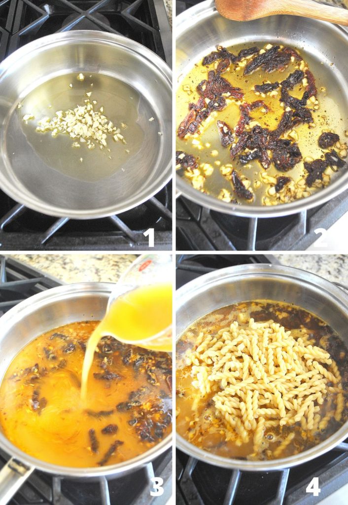 4 steps to making One-Pot Pasta Recipe by 2sistersrecipes.com