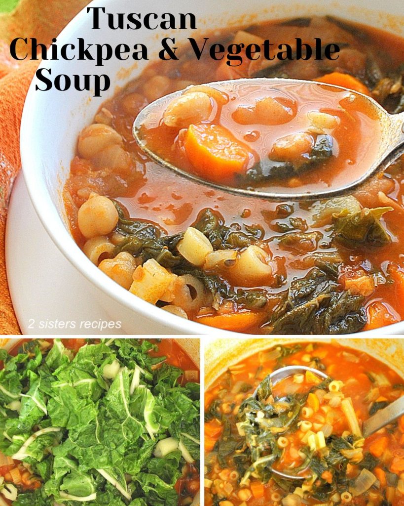 Tuscan Chickpea & Vegetable Soup by 2sistersrecipes.com 