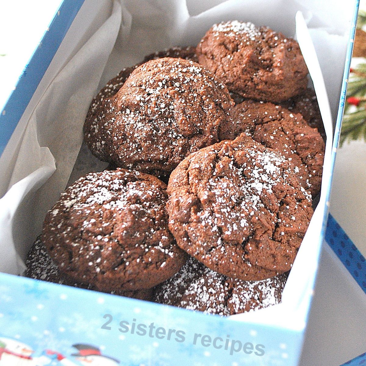 Double Chocolate Espresso Cookies by 2sistersrecipes.com