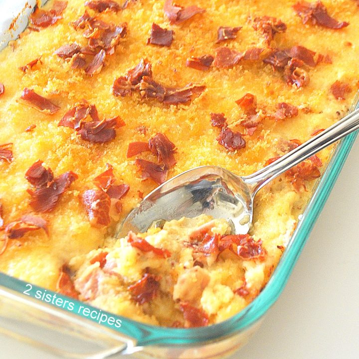 Easy Chicken Casserole (Cordon Bleu) by 2sistersrecipes.com
