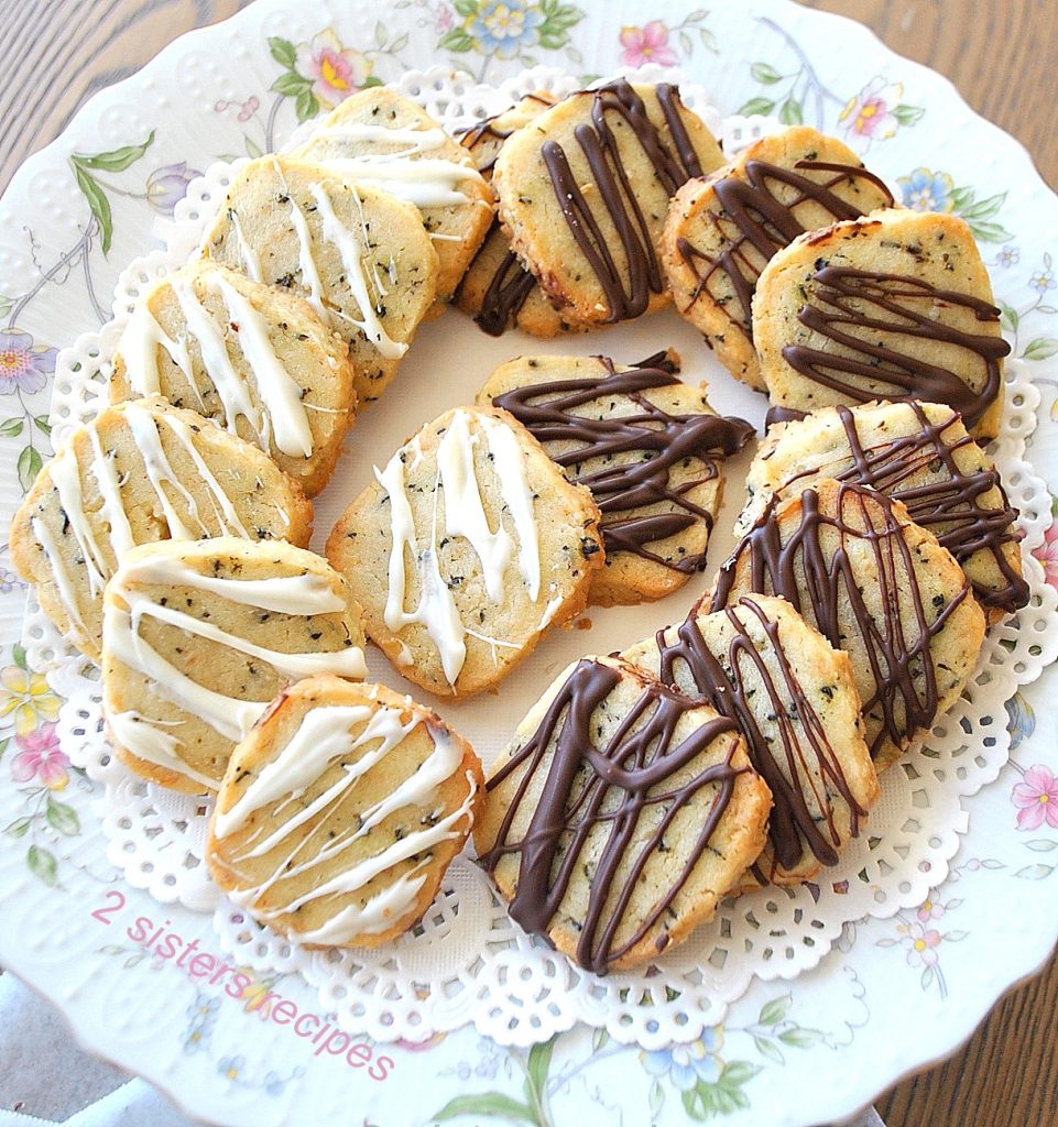 Tea Shortbread Cookies by 2sistersrecipes.com