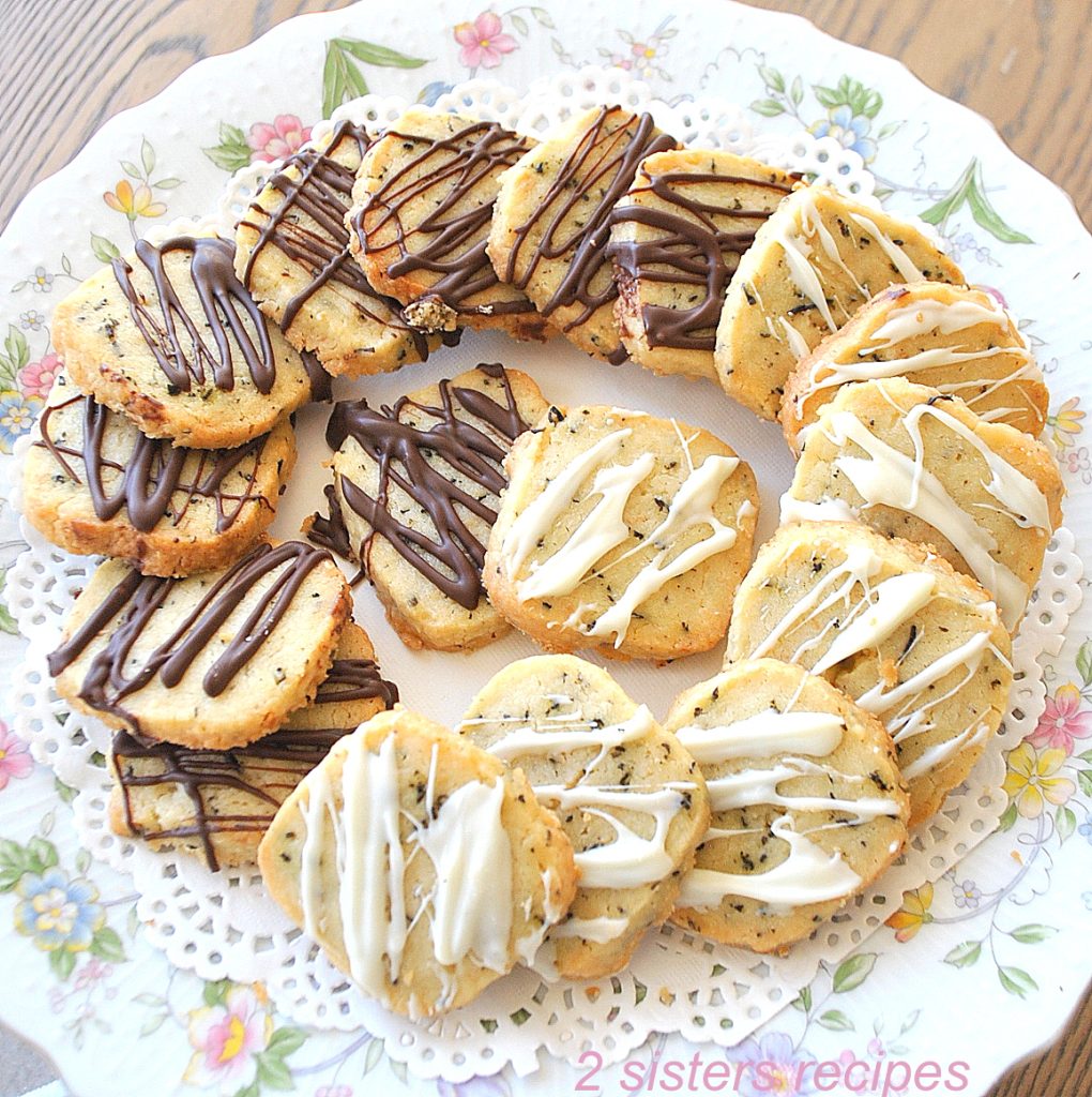 Tea Shortbread Cookies by 2sistersrecipes.com