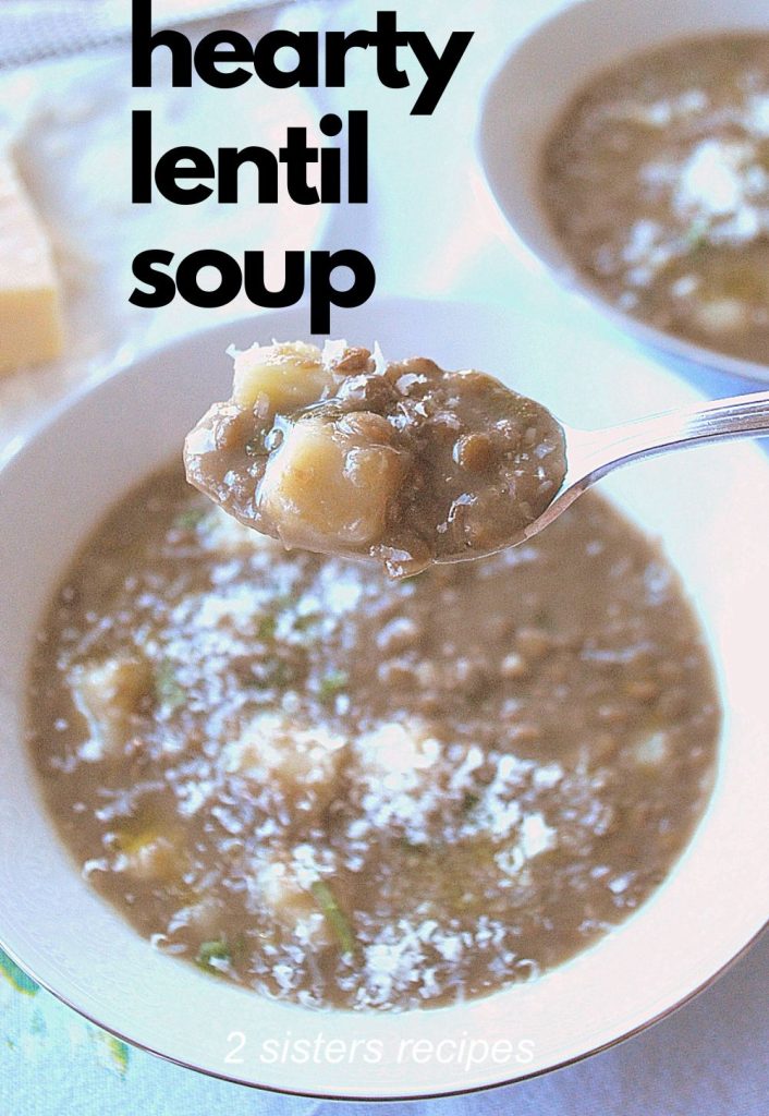 Hearty Lentil Soup by 2sistersrecipes.com