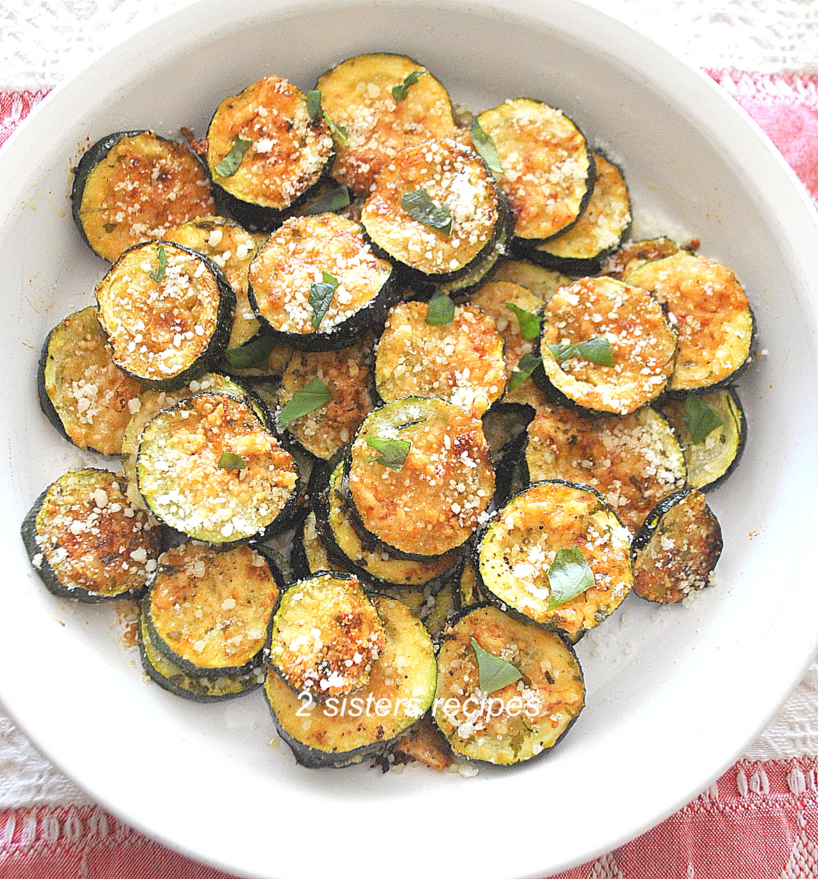 Roasted Parmesan Zucchini by 2sistersrecipes.com
