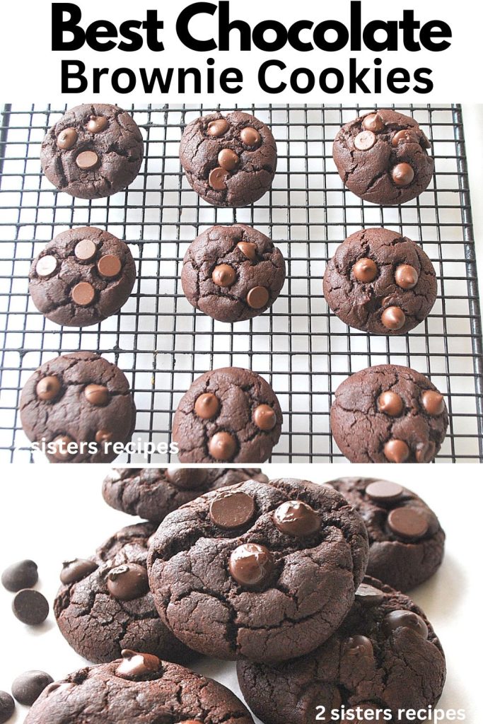 Best Chocolate Brownie Cookies by 2sistersrecipes.com